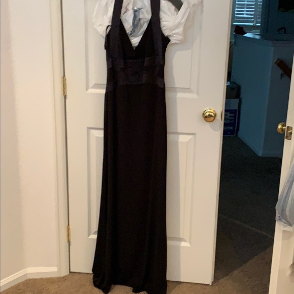 Full length black forms dress